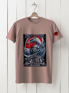Футболка унисекс HYPNOTICA Музыка Metallica - 164 розовая 3XL