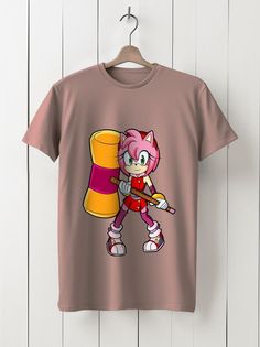 Футболка унисекс HYPNOTICA Игра Sonic - 184 розовая M