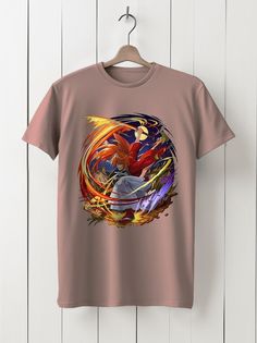 Футболка унисекс HYPNOTICA аниме Бродяга Кэнсин - 1042 розовая XL