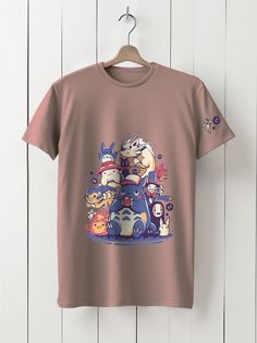 Футболка унисекс HYPNOTICA Аниме My Neighbor Totoro - 241 розовая XL
