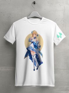 Футболка унисекс HYPNOTICA Игра Genshin Impact - 7 белая XL