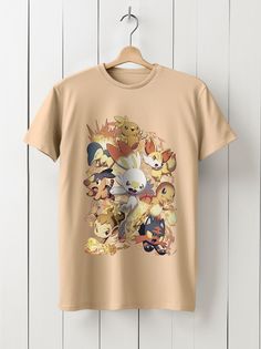 Футболка унисекс HYPNOTICA Аниме Pokemon - 966 бежевая S