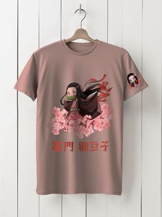 Футболка унисекс HYPNOTICA Demon Slayer Kimetsu no Yaiba Action- 70 розовая 2XS