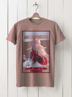 Футболка унисекс HYPNOTICA Аниме the DARLING in the FRANXX - 965 розовая S