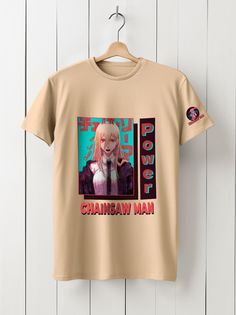 Футболка унисекс HYPNOTICA Аниме Chainsaw Man - 184 бежевая 2XS