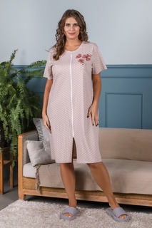 Халат женский Виолетта Мак-1 бежевый 54 RU Violetta