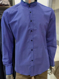 Рубашка мужская Stile Italiano 2018-639 синяя 3XL