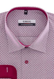 Рубашка мужская Greg 663/399/260/Z/1 бордовая 38