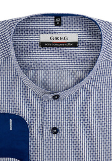 Рубашка мужская Greg 213/031/8717/Z/1_GB синяя 40