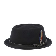 Шляпа унисекс Stetson 1698107 PORKPIE черная, р.63