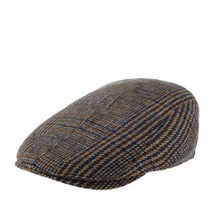 Кепка унисекс Lierys 6130301 IVY CAP GLENCHECK коричневая/синяя, р.59