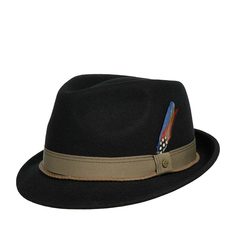 Шляпа унисекс Stetson 1238109 TRILBY WOOLFELT черная, р. 63