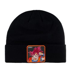 Шапка бини унисекс CAPSLAB CL/DBS/1/BON/TGO1 Dragon Ball Goku черная, one size Capslab®