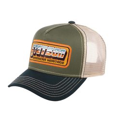 Бейсболка унисекс Stetson 7751196 TRUCKER CAP CHROME синяя / оливковая, one size