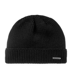Шапка бини унисекс Stetson 8599345 BEANIE MERINO черная, one size