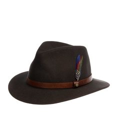 Шляпа унисекс Stetson 2528113 TRAVELLER WOOLFELT темно-коричневая, р. 63