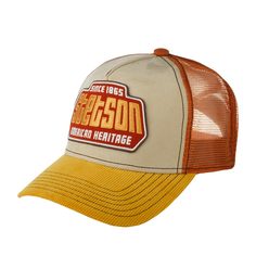 Бейсболка унисекс STETSON 7761116 TRUCKER CAP BRICKSTONE желтая one size