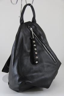 Рюкзак женский Polina & Eiterou 190-1 черный/серебристый, 22х33х12 см