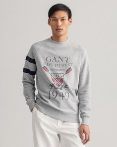 Свитшот мужской GANT 2026009 серый 2XL