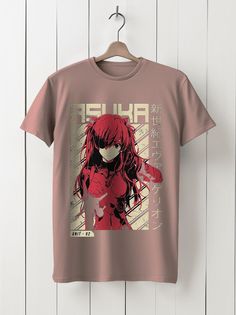 Футболка унисекс HYPNOTICA аниме ева 02 - 40001 розовая 2XL