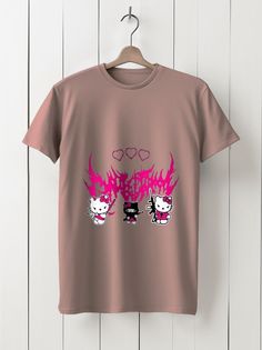Футболка унисекс HYPNOTICA аниме - 40101 розовая 3XL