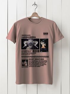 Футболка унисекс HYPNOTICA аниме demon- 103 розовая 3XL