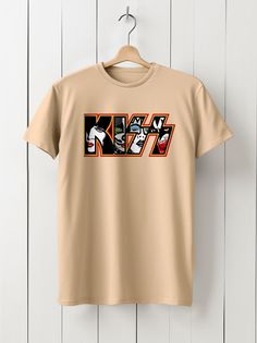Футболка унисекс HYPNOTICA Музыка Kiss - 1206 бежевая M