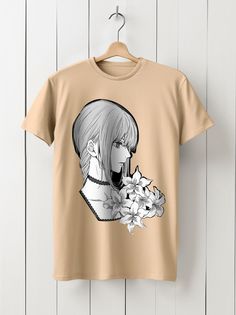 Футболка унисекс HYPNOTICA Аниме Chainsaw Man - 1160 бежевая M