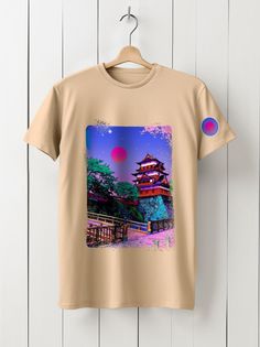 Футболка унисекс HYPNOTICA vaporwave - 200 бежевая 2XS