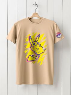 Футболка унисекс HYPNOTICA Аниме Pokemon -96 бежевая XL