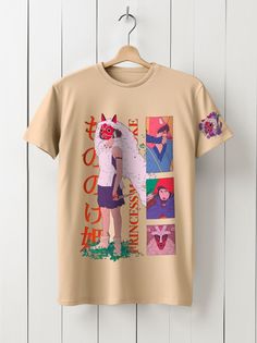 Футболка унисекс HYPNOTICA Princess Mononoke Аниме - 111 бежевая L