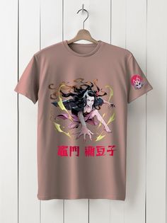 Футболка унисекс HYPNOTICA Demon Slayer Kimetsu no Yaiba Action- 58 розовая XL