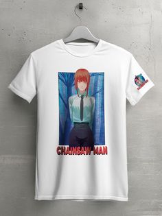 Футболка унисекс HYPNOTICA Аниме Chainsaw Man белая 3XS