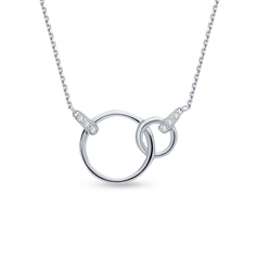 Колье из серебра 40 см 585Gold 706000587, фианит