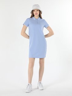 Платье Colins CL1059084_Q1.V1 голубое XS Colins