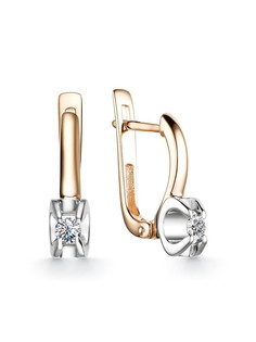 Серьги из золота Dewi 101020076, бриллиант