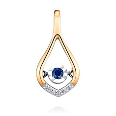 Кулон из красного золота ADAMAS 34035741/02-А507Д-432, сапфир/бриллиант АДАМАС