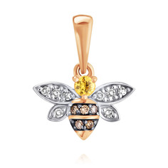 Кулон из красного золота ADAMAS 34041636/01-А50ДЧ-453, сапфир/бриллиант АДАМАС