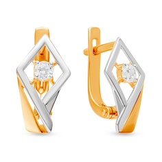 Серьги из красного золота 585Gold 4300136224, фианит