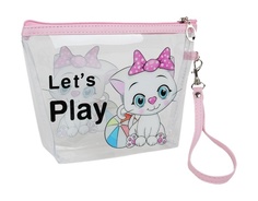 Косметичка женская Daniele Patrici A37065 белая, розовая, 20.5x6x13.5 см