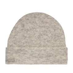 Шапка бини женская Seeberger 18454-0 TURN-UP BEANIE серая, one size