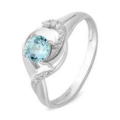 Кольцо из серебра р. 17 585Gold 4100089422, топаз/фианит