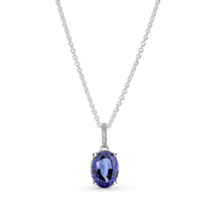 Колье из серебра 45 см Pandora 390055C01, фианит\кристалл