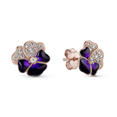 Серьги из ювелирного сплава Pandora 280781C01, фианит\эмаль