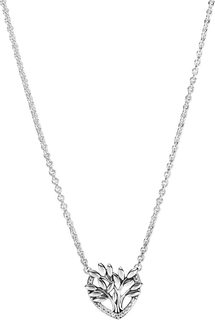Колье из серебра 50 см Pandora 399261C01, фианит