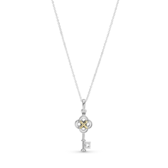 Колье из серебра 69 см Pandora 399339C01, фианит
