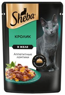 Влажный корм для кошек Sheba Ломтики кролик, 75 г