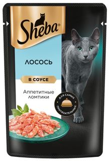 Влажный корм для кошек Sheba, ломтики с лососем в соусе, 75 г