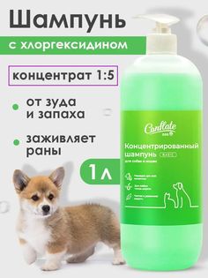Шампунь для собак и кошек Conflate ZOO, с хлоргексидином, 1 л