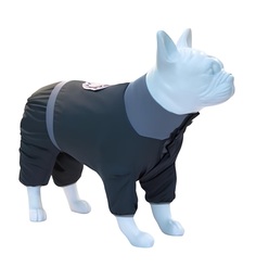 Одежда для собак G.K.dog комбинезон серый с нашивкой, длины спины 25см